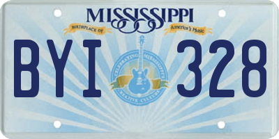 MS license plate BYI328