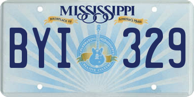 MS license plate BYI329