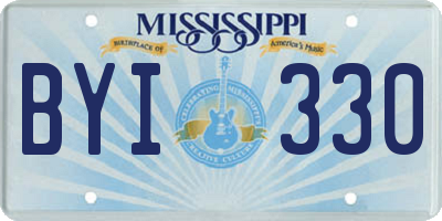 MS license plate BYI330