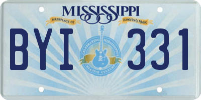 MS license plate BYI331