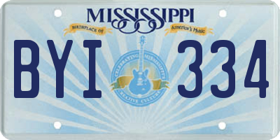 MS license plate BYI334