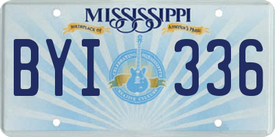 MS license plate BYI336