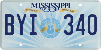 MS license plate BYI340