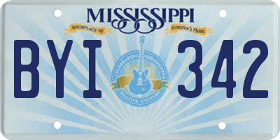 MS license plate BYI342
