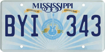 MS license plate BYI343
