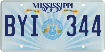 MS license plate BYI344