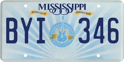 MS license plate BYI346