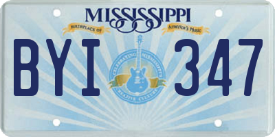 MS license plate BYI347