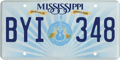 MS license plate BYI348
