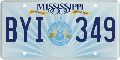 MS license plate BYI349