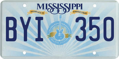 MS license plate BYI350