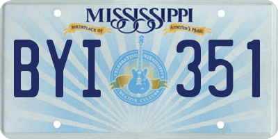 MS license plate BYI351