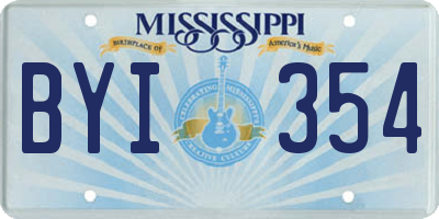 MS license plate BYI354