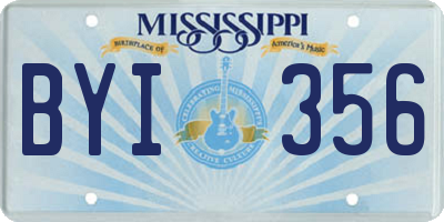 MS license plate BYI356