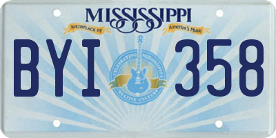 MS license plate BYI358