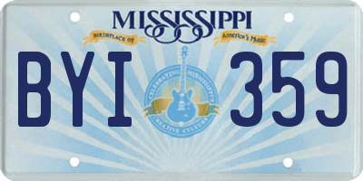MS license plate BYI359