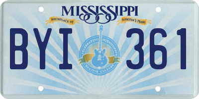 MS license plate BYI361
