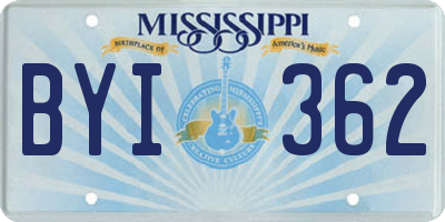 MS license plate BYI362