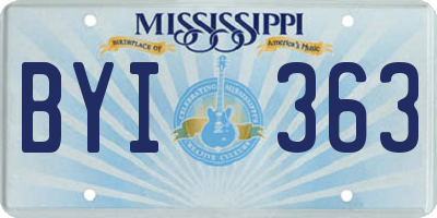 MS license plate BYI363