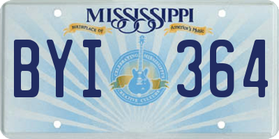 MS license plate BYI364