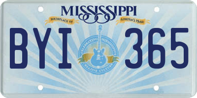 MS license plate BYI365