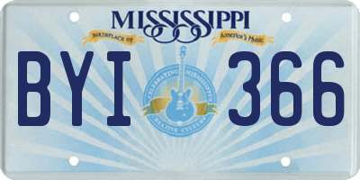 MS license plate BYI366