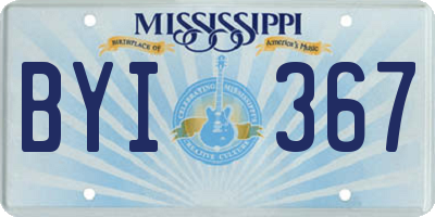 MS license plate BYI367