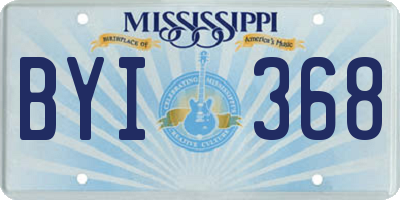 MS license plate BYI368