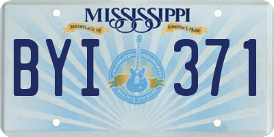MS license plate BYI371