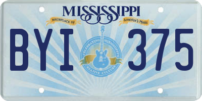MS license plate BYI375
