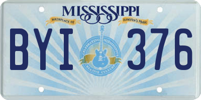 MS license plate BYI376