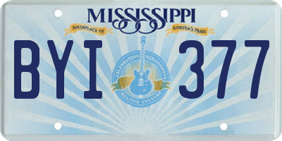 MS license plate BYI377