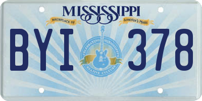 MS license plate BYI378