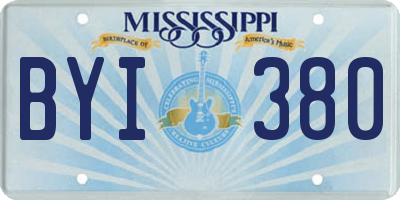 MS license plate BYI380