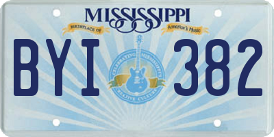 MS license plate BYI382