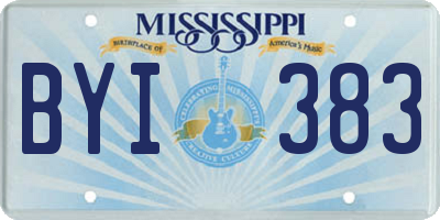 MS license plate BYI383