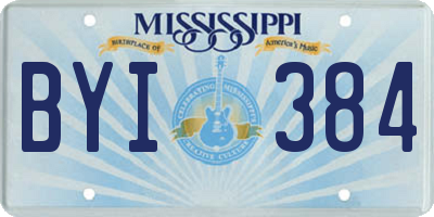 MS license plate BYI384