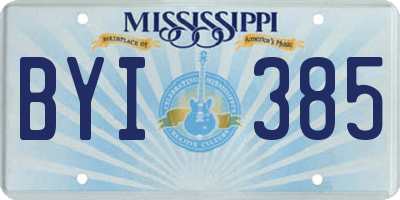 MS license plate BYI385