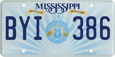 MS license plate BYI386