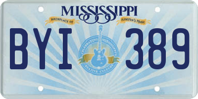 MS license plate BYI389
