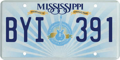 MS license plate BYI391