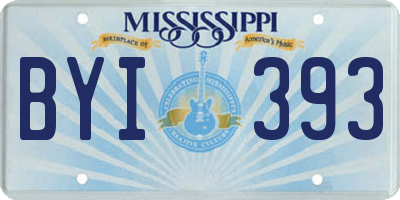 MS license plate BYI393