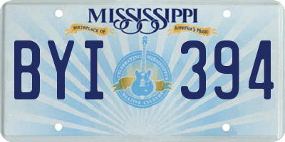MS license plate BYI394