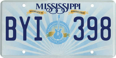 MS license plate BYI398