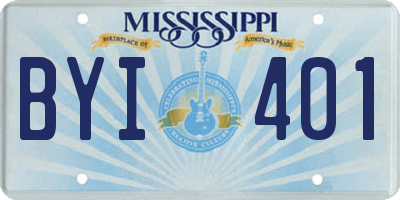 MS license plate BYI401