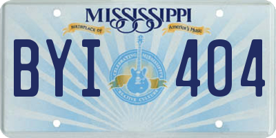 MS license plate BYI404