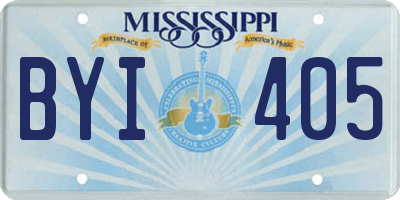 MS license plate BYI405