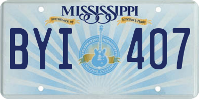MS license plate BYI407