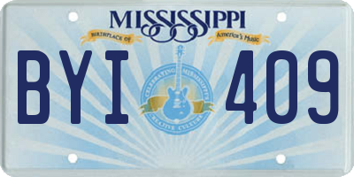 MS license plate BYI409