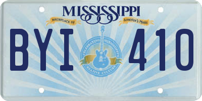 MS license plate BYI410